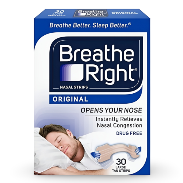 Breathe Right Snoring Congestion Nasal Relief Original Large - 30 Strips