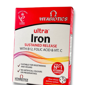 Vitabiotics Ultra Iron Sustained Release B12, Folic Acid & Vit C - 30 Tablets