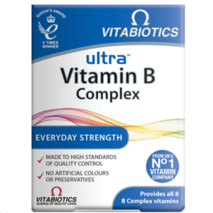 Vitabiotics Ultra Vit B Complex Provides All 8 B Complex Vitamins - 60 Tablets