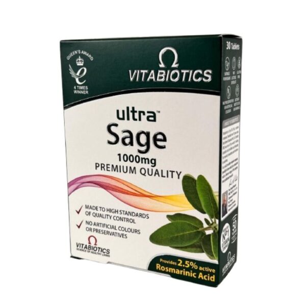 Vitabiotics Ultra Sage 1000mg Super Strength - 30 Tablets