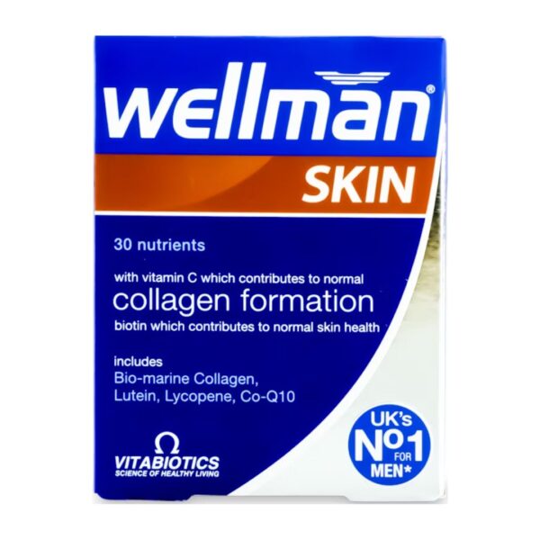 Vitabiotics Wellman Skin 60 Tablets-Contains Nutrients To Support Skin, Hair & Nails-