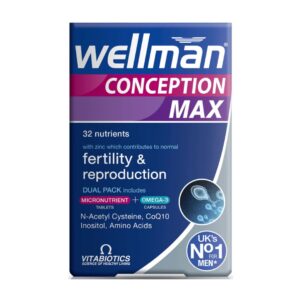 Vitabiotics Wellman Conception Max-84 Tabs-Supports Men's Reproductive Fertility-