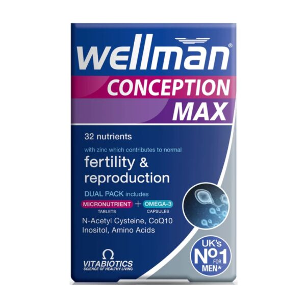 Vitabiotics Wellman Conception Max-84 Tabs-Supports Men's Reproductive Fertility-