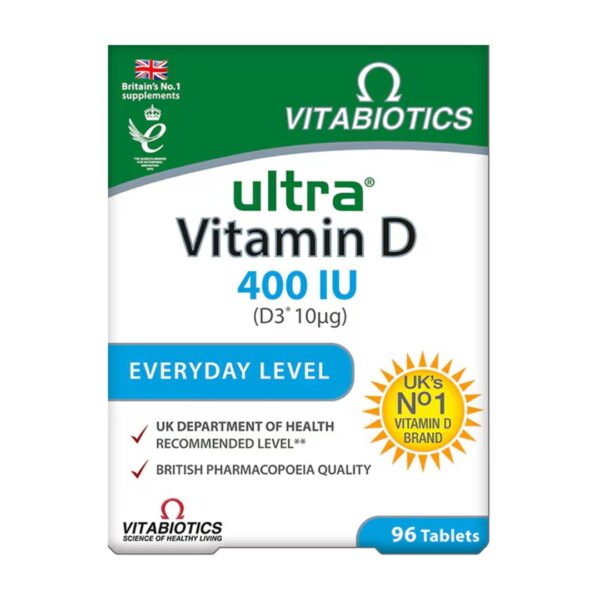Vitabiotics Ultra Vitamin D - 400 IU - 96 Tablets -