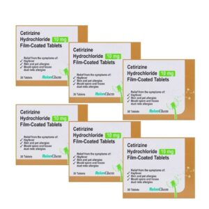 Cetirizine Hydrochloride 10mg - 30 Tablet x 6 Packs - Hayfever Relief -Relonchem