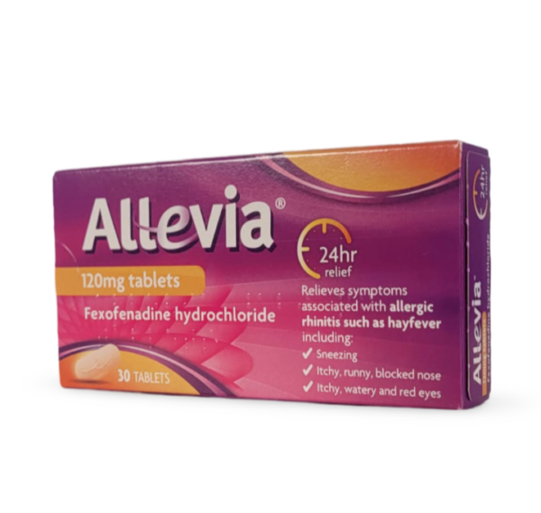 Allevia 120mg - Treats Sneezing/Runny Eyes/Itchy Eyes/Nose - 30 Tablets