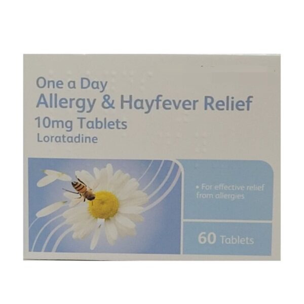 Loratadine (10mg) - Hay Fever & Allergy Relief - 60 Tablets - EXP 10/2024