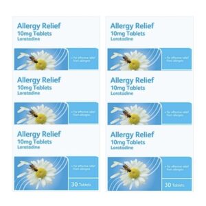 Loratadine Allergy Relief Tablets 10mg-6x30 Tablets For Hayfever/Other Allergies