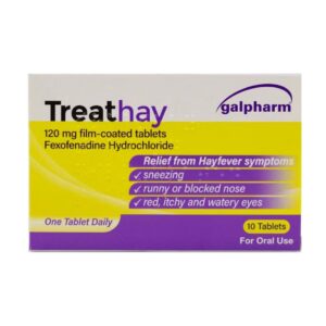 Treathay Fexofenadine 120mg Tablets Hayfever Allergies Allevia Equivalent 10 Tab