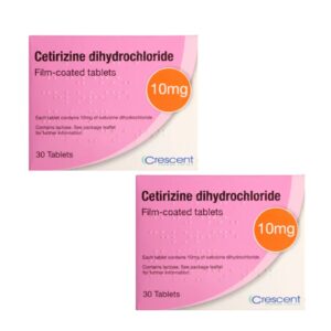 2 X 30 Hayfever Allergy Relief Tablets Cetirizine Dihydrochloride 10mg
