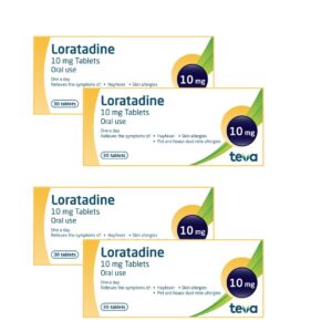 4 x30 Loratadine one a day Relief Hay fever allergy tablet (Clarityn equivalent)