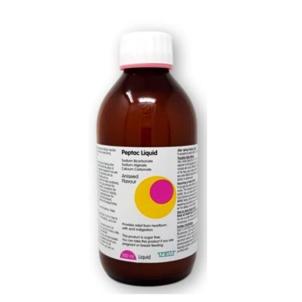 Peptac Peppermint Relief Liquid 500ml - Heartburn Acid Reflux & Indigestion