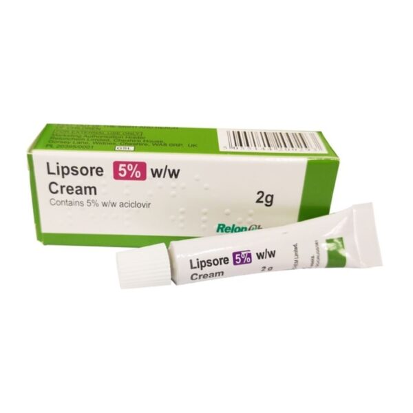 Lipsore cream 5% - 2g -Antiviral Cream Used To Treat Herpes Simplex -Brands Vary