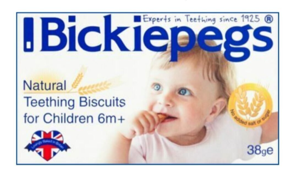2 packs of 9 Bickiepegs- Baby Teething Biscuits