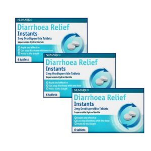 Numark Diarrhoea Relief Instants - 2 mg - Relief From Diarrhoea - 6 Tablets x 3-