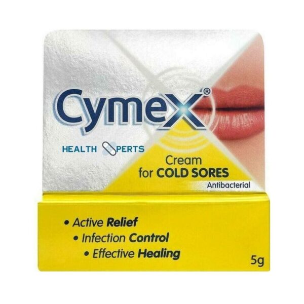 Cymex Antibacterial Cold Sore Cream 5g Active Relief Effective