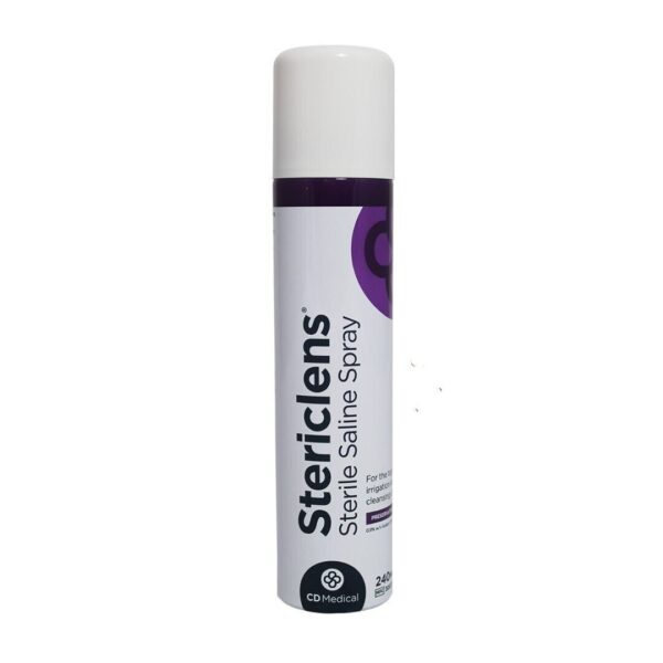 Stericlens Sterile Saline Spray - 240 ml - Wound Cleansing & Piercing Aftercare-