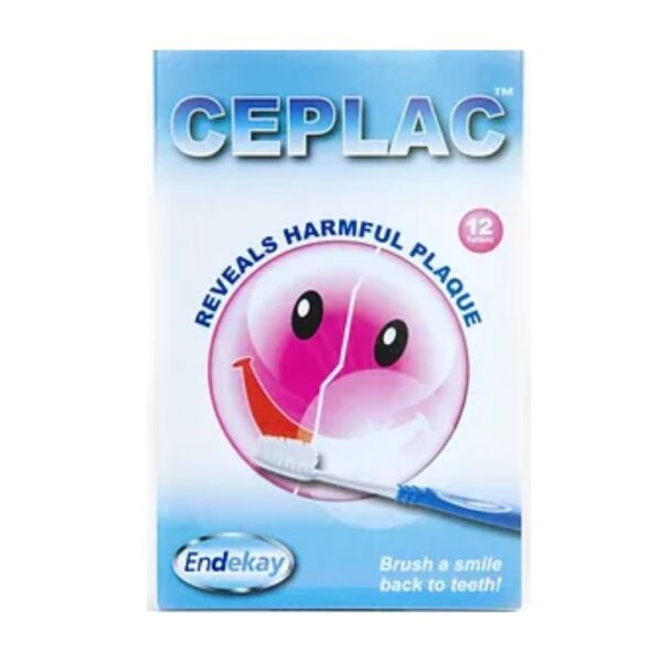 Ceplac Dental Disclosing (12) Tablets Reveals Harmful Plaque