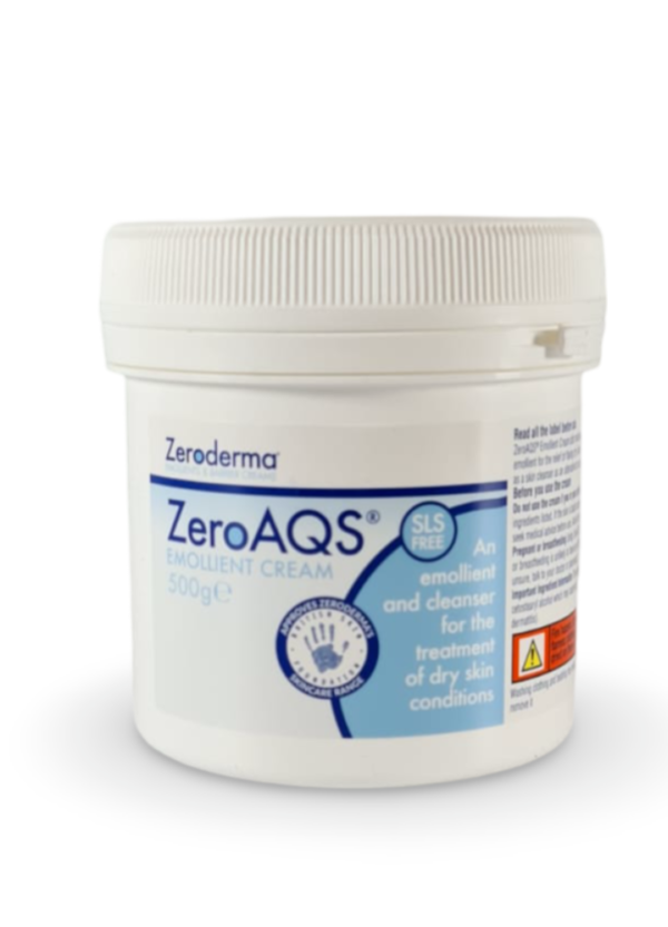 ZeroAQS Emollient Cream 500g - Treatmant Of Dry Skin Conditions -