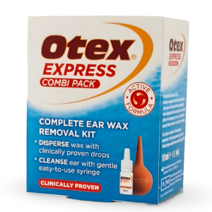Otex Express Combi Pack- Complete Ear Wax Removal Kit -Ear Drops/Syringe 10ml-
