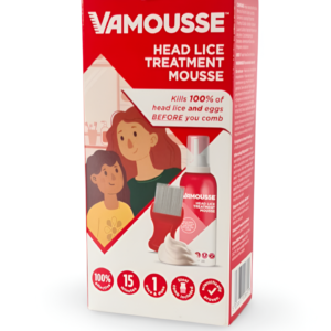 Vamousse Head Lice Treatment Mousse 160ml- 100% Effective Non-Greasy Mousse-