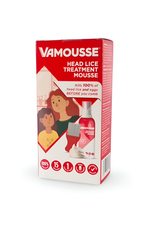 Vamousse Head Lice Treatment Mousse 160ml- 100% Effective Non-Greasy Mousse-