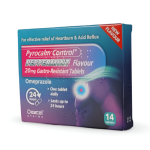 Pyrocalm Control Peppermint Gastro-Resistant 20mg Tablets Omeprazole 14 Tablets
