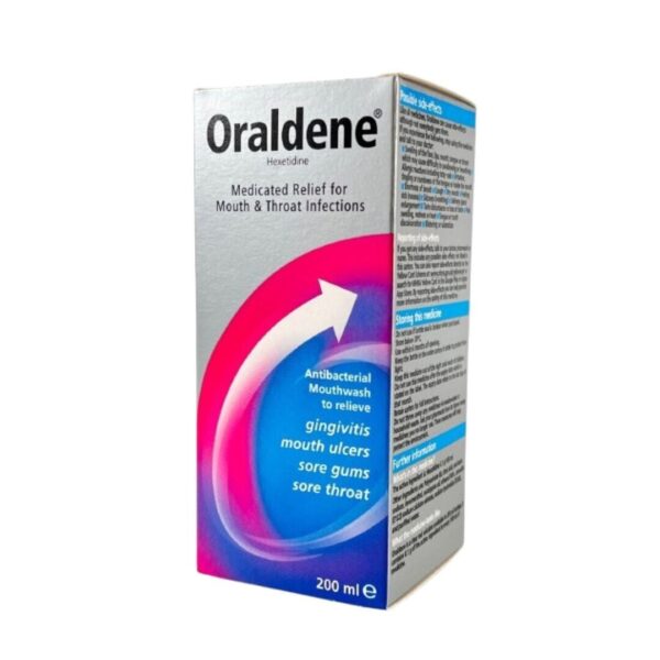 Oraldene Original Antibacterial Mouthwash for Mouth & Throat Infections 200ml