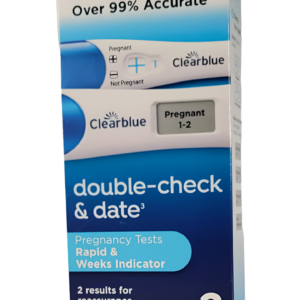 CLEARBLUE Double Check & Date - Pack Of 2 Pregnancy Test - 1 Digital & 1 Visual