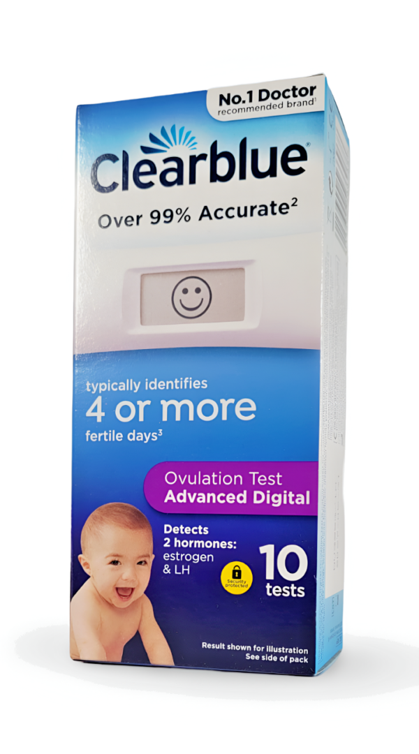CLEARBLUE Advanced Digital Ovulation Test - Detects 2 Hormones -10 Tests -