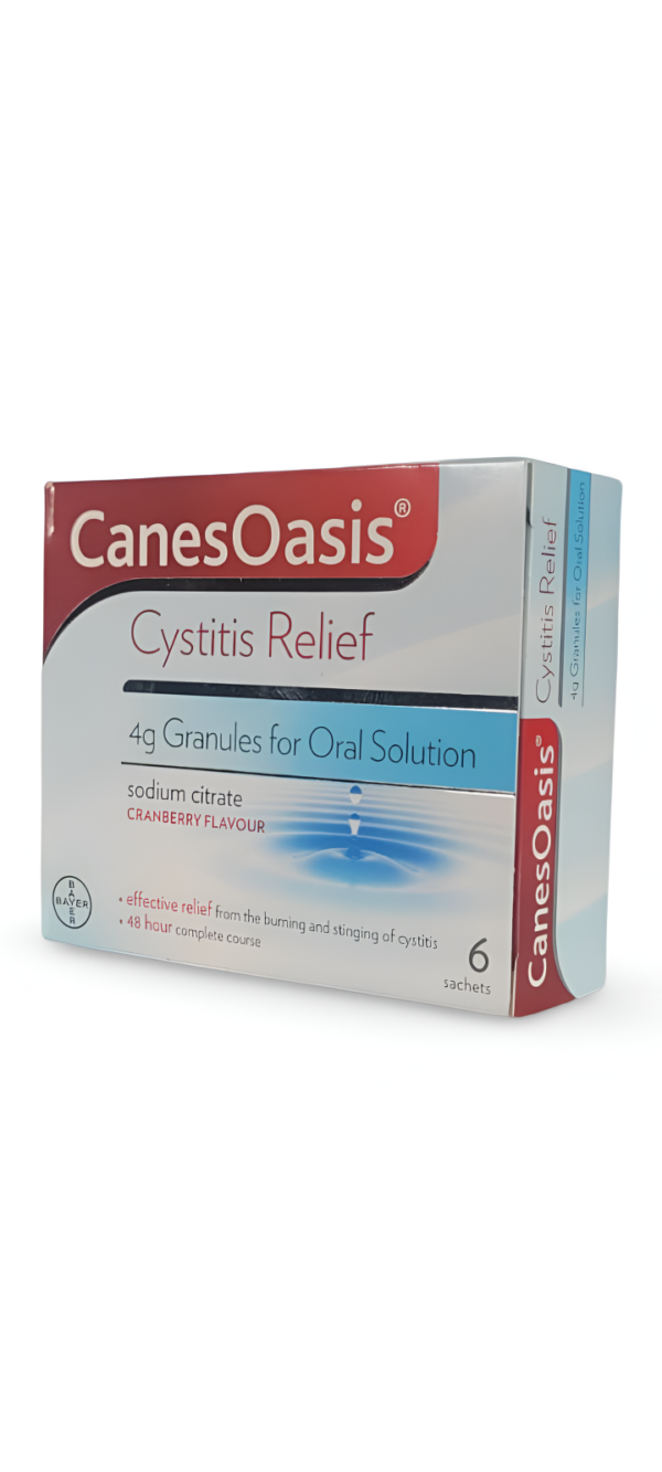 Canesten CanesOasis Cystitis Relief - 6 Sachets Granules -Treats Urine Infection