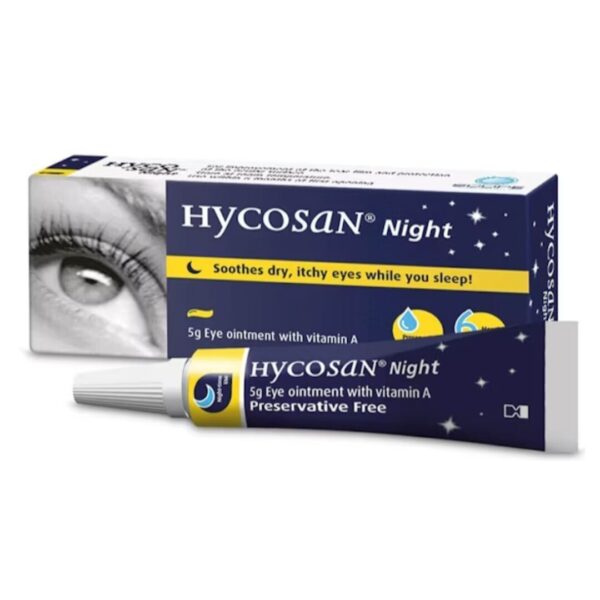 Hycosan Night Ointment 5g - For Itchy and Dry Eyes - Like Xailin Night