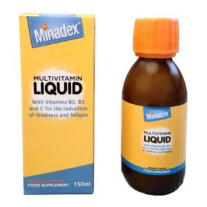 Minadex Multivitamin Liquid 150ml- Vits B2,B3,C That Reduces Tiredness/Fatigue -