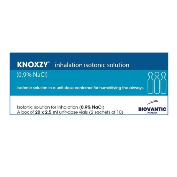 Knoxzy Isotonic 0.9% -Sodium Chloride Inhalation Saline Solution -20x2.5ml Vials