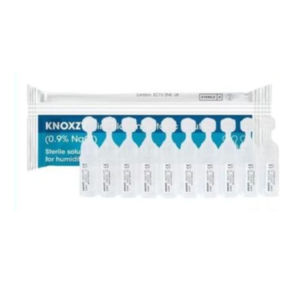 Knoxzy Isotonic 0.9% Sodium Chloride NaCl Inhalation Saline Solution 10 x 2.5ml