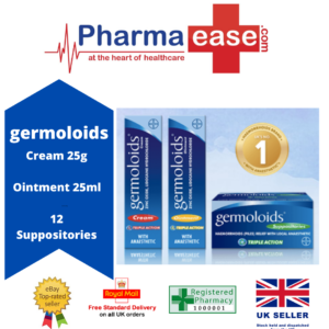 Germoloids Cream/Ointment/Suppositories - Relieves Discomfort, Itching & Pain