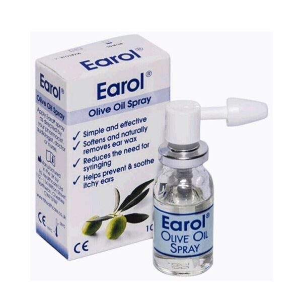 Earol Olive Oil Spray - 10ml - A Natural Remedy For Ear Wax -