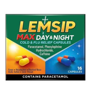 Lemsip Max Cold & Flu Day & Night-16 Capsules-Remedy For Symptoms Of Cold/Flu-