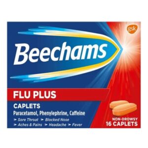 Beechams Flu Plus Blocked Nose - 16 Caplets - (MAX 2 PER ORDER)