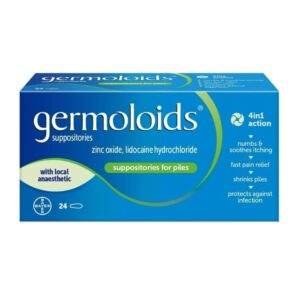 Germoloids - 24 Suppositories - Treatment For Piles And Haemorrhoids -