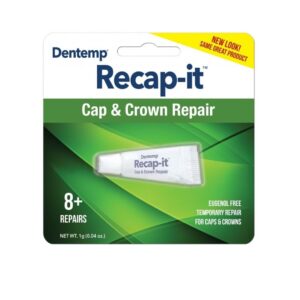 Dentemp Recap-it Cap and Crown Repair Kit - 8+ Repairs -