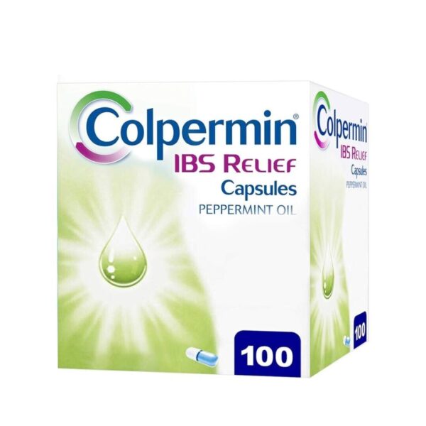 Colpermin IBS Relief-100 Caps - Treats IBS/Eases Painful Stomach Cramps/Bloating