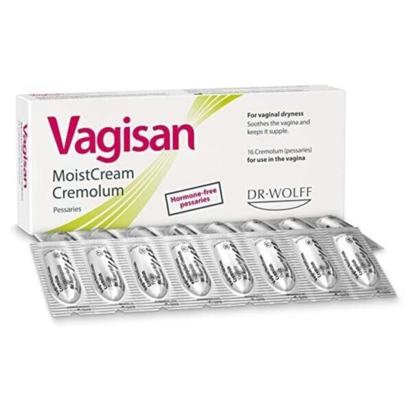 Vagisan Moisturizing Cremolum Pessaries For Vaginal Dryness - 16 Pessaries -