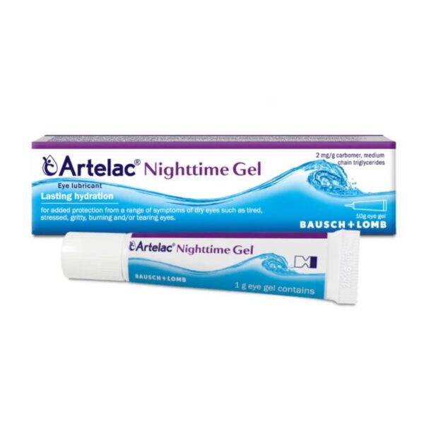 Bausch+Lomb Artelac Night Time Gel 10g- Gives A Calm/Soothing Effect On The Eyes