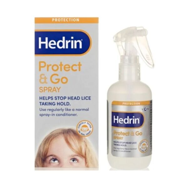Hedrin Protect and Go Spray Treats Prevents Head Lice 120ml