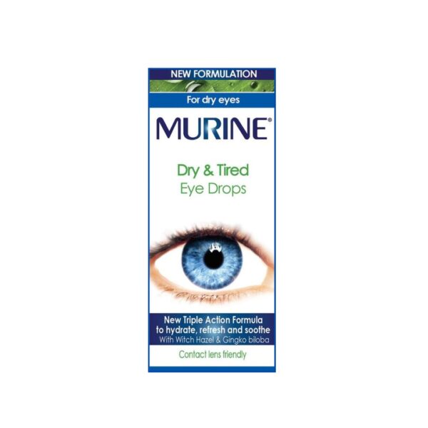Murine Dry & Tired Eye Drops 15ML - Gives A Long-Lasting Relief For Up To 8 Hour