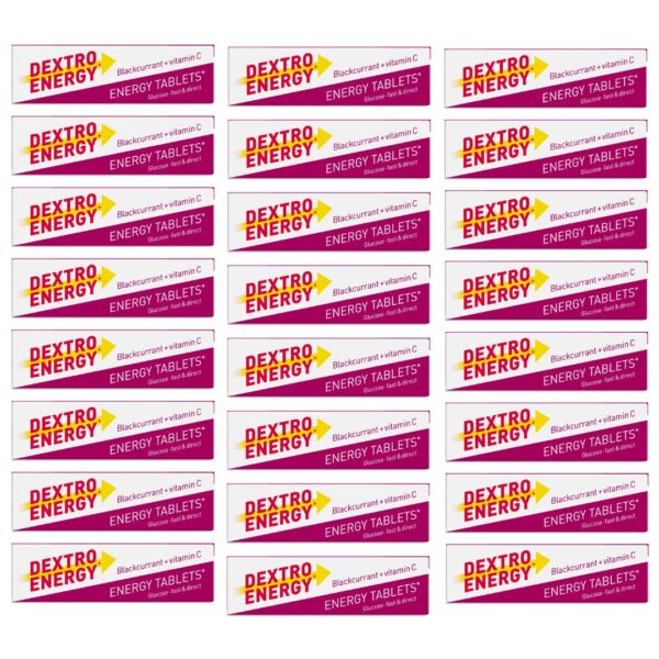 Dextro Energy Tablets Blackcurrant + Vitamin C - 47g - Pack Of 24 -