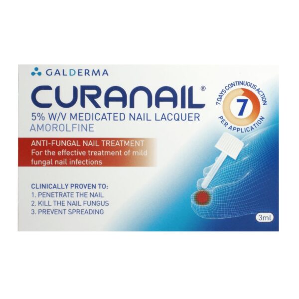 Curanail 5% Nail Lacquer-3ml-Treats Fungal Nail Infections-For Fingernails/Toes