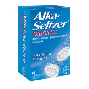 Alka-Seltzer Original - 10 Effervescent Tablets Pain Relief Migraine Cold & Flu
