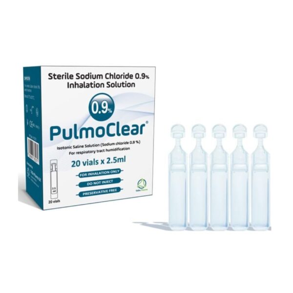 PULMOCLEAR Sterile Isotonic 0.9% Sodium Chloride -  20 X 2.5 ml Unit Dose Vial